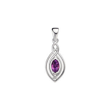 Filigree Celtic with Gemstone Sterling Silver Pendant TP860